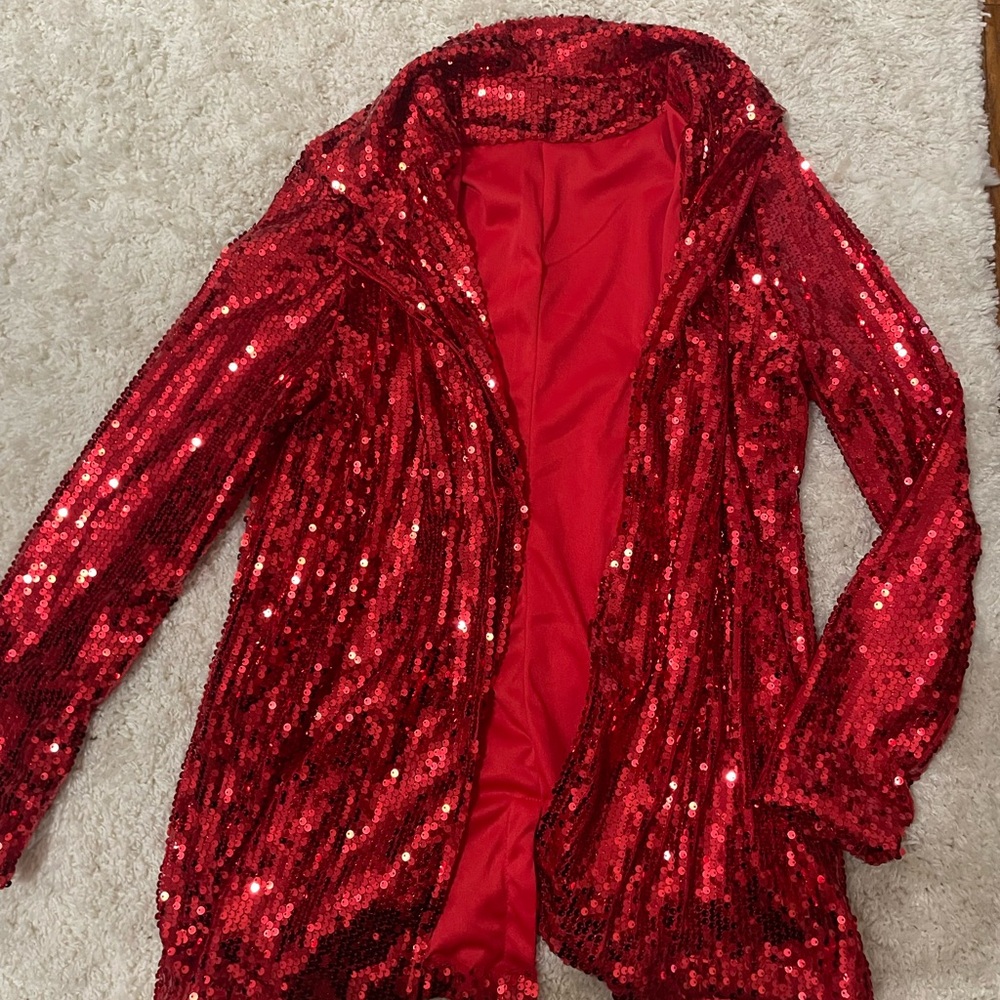 Red Sequin Jacket Size Small